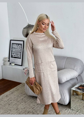 Бежева ділова, повсякденний, кежуал сукня Liton