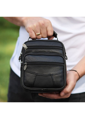 Чоловіча сумка-барсетка шкіряна чорна 32051 Tiding Bag (372792970)