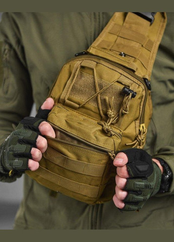 Тактическая сумка B14 через плечо военная сумка слинг койот No Brand (326487584)
