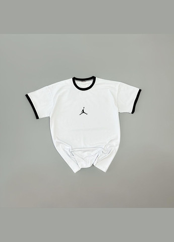 Біла стильна чоловіча літня футболка біла з коротким рукавом No Brand