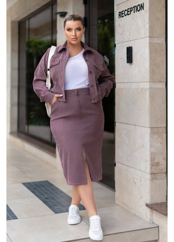 Костюм (жакет, юбка), цвет Бордовый No Brand (361120194)