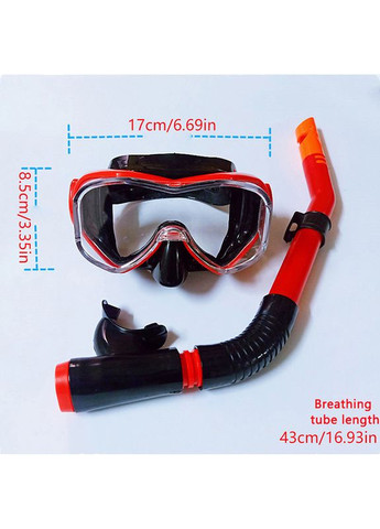 Набір для дайвінгу та снорклінгу маска з трубкою Red No Brand (358205221)