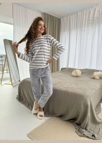 Сіра зимня жіноча піжама сіра xs (2735) GT