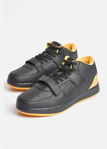 Чорні Осінні кросівки чоловічі чорного кольору на шнурівці Let's Shop