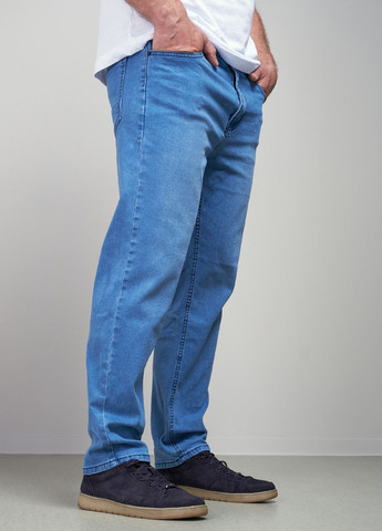 Синие демисезонные прямые джинсы мужские 341058 Power