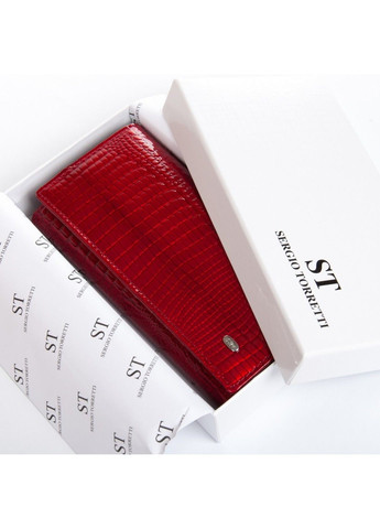 Женский кожаный лаковый кошелек SERGIO TORRETTI FEW1-V red ST (360751400)