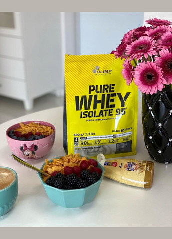 Протеин Pure Whey Isolate 95 600 г, клубника Olimp (307091178)