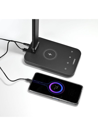 LED лампа настiльна з бездротовою зарядкою VL-TF17B 18W 1800-6500K Videx (349443811)