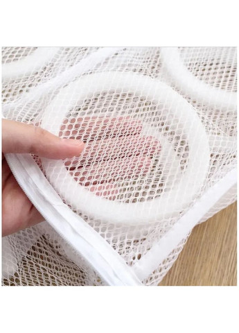 Мішок для прання взуття та іграшок в пральній машині, чохол сітка з 2 відсіками 28х24х8 см and (355889671)