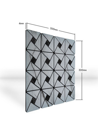 Самоклеюча PET мозаїка 30x30CMx4MM (D) SW-00001648 Срібло Sticker Wall (298284253)