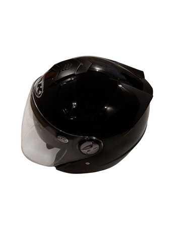 Шлем открытый + откидные очки AK-720 черный глянцевый No Brand (316698194)