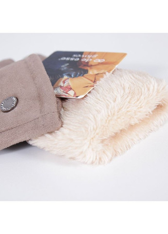 Рукавички жіночі зі штучної замші D1682-3T бежеві демісезонні розмір 7,5"-8" De Esse (368830352)