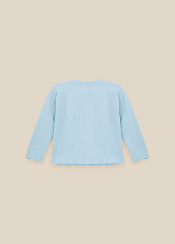 Голубой демисезонный лонгслив LAWA однотонный