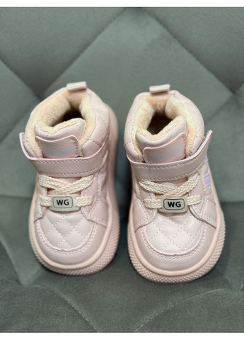 Цветные зимние демисезонные ботинки детские цвет розовый 10925 No Brand