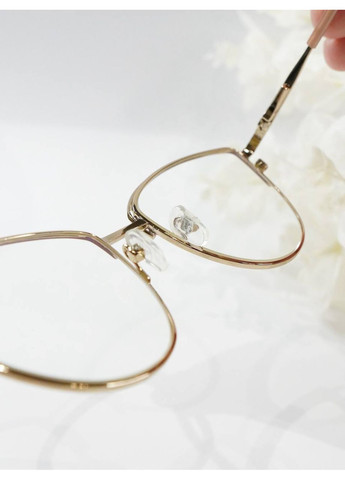 Жіночі металеві окуляри лисички для корекції зору +0.75 Антиблік БлюБлокер Verse (371813121)