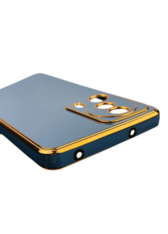 Чехол для 13 Lite глянцевый с золотой окантовкой с защитой камеры на сяоми 13 лайт синий Xiaomi (366020463)