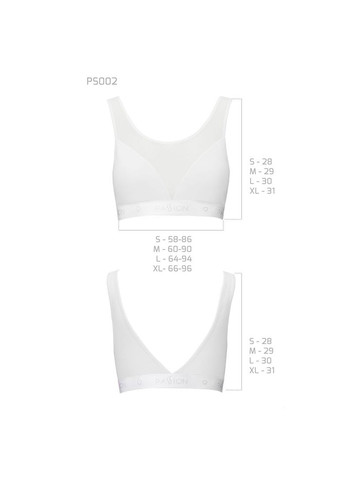 Белый топ с прозрачной вставкой ps002 top, white - cherrylove Passion