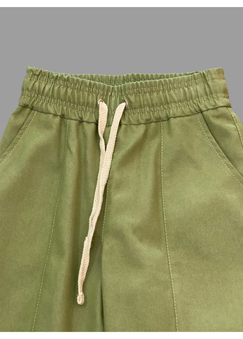 Светло-зеленые демисезонные палаццо джинсовые штаны для девочки зеленые. NEWGEN