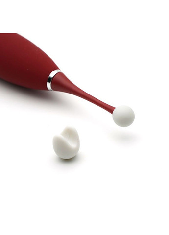 Кліторальний вібратор C King Red з двома додатковими насадками потужна прицільна стимуляція KisToy (298349610)