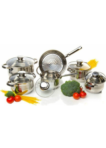 Набор кастрюль с крышками и сковородой Royalty Line RL-1231 набор кухонный 12 предметов посуда для кухни No Brand (317275899)