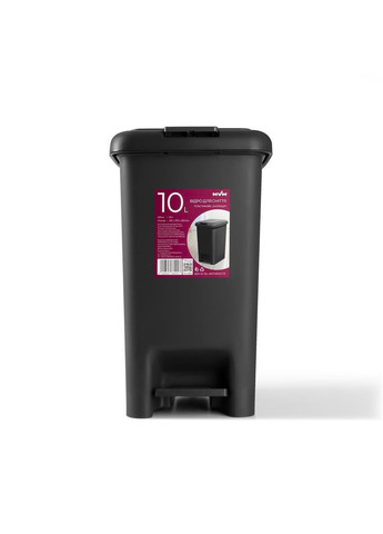 Відро для сміття з кришкою та педаллю BIN-01 10L ANTHRACITE MVM (317254070)