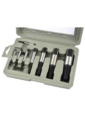 Набор комплект экстракторов разного размера для откручивания поврежденных гаек болтов в кейсе 8 предметов (479380-Prob) Unbranded (317450517)