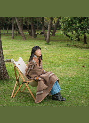 Ковдра Geometric pattern wool NH20FS036, поліестр/вовна, коричневий (A-016621) Naturehike (321971205)