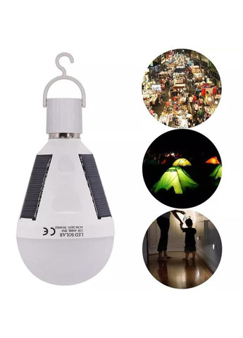 Лампа світлодіодна акумуляторна ST-CL001 із сонячною панеллю 12 Вт 6500 K 220 В E27 Led Solar Emergency VHG (338221103)