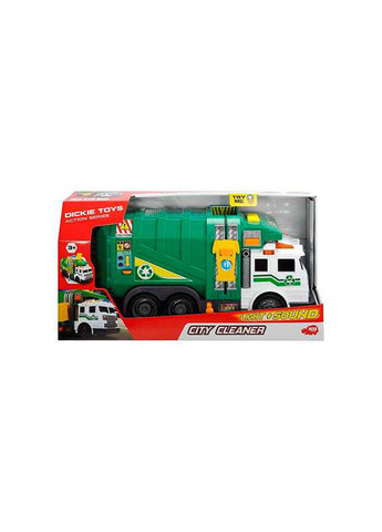 Іграшкова спецтехніка зі світловими та звуковими ефектами Сміттєвоз Чисте місто з контейнером 39 см Dickie toys (278082671)