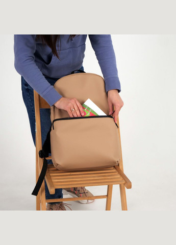 Жіночий рюкзак з екошкіри бежевого кольору із відділенням під ноутбук ToBeYou Premium (284725569)