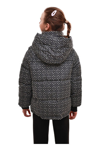 Чорна зимня куртка зимова для дівчинки підлітка No Brand