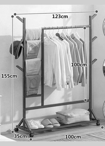 Стійка вішалка для одягу з дерева Благоєв савоярді (СВГ-002415) No Brand (328076718)