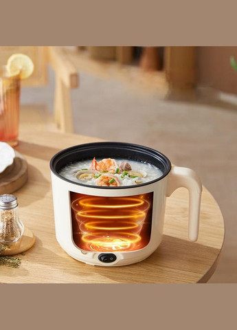 Кастрюля - скороварка керамическая, электрическая кастрюля с антипригарным покрытием, белая, 1.8 л No Brand (346489830)