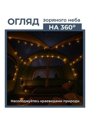Палатка-дом 14 м2 10-ми местная двухслойная Yar-sport 1611 для туризма 420×350×200 (оранжевая) Green Camp (352775856)