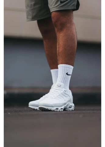 Білі літні кросівки nike air max tn full white найк аір макс тн плюс No Brand