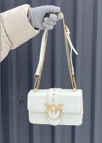 Жіноча сумка крос-боді через плече з пташками біла No Brand (284238111)