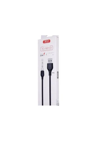 Дата кабель (-NB-103-L-2-BK) XO USB 2.0 AM to Lightning 2.0m 2.1A black (388707418)