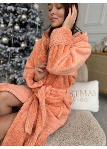 Теплый длинный халат с капюшоном Vakko (362461107)