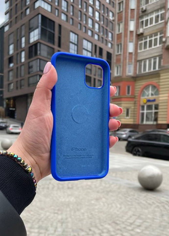Чохол для iPhone 11 Pro Max синiй Light Blue Silicone Case силікон кейс No Brand (289754176)