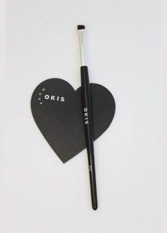 Кисточка для окрашивания бровей хной H3 со скосом black Okis Brow (316258896)