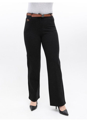 Штани жіночі чорні теплі зимові великі розміри Adorati Пряма (369668893)