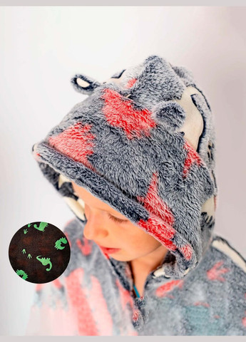 Серая зимняя кигуруми для мальчика Фламинго