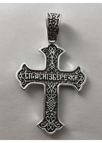 Крестик из серебра 925 пробы с чернением DeLoS (370169009)