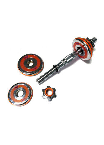 Сборные хромированные гантели 2 х 5 кг с оранжевыми вставками HADD10 orange SNS (316141242)