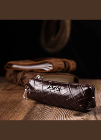 Шкіряний стильний гаманець з монетницею зовні ST Leather 19454 Чорний Karya (315785094)