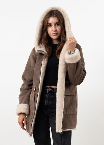 Коричневый зимний Пуховик MissLynx