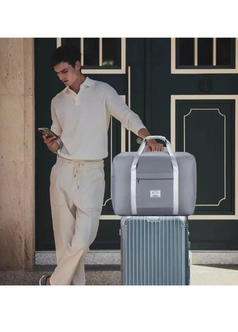 Сумка дорожня для подорожей, тревел кейс, 53.5*50*24 см, Сіро-синя (СДП-106-23) No Brand (370188159)