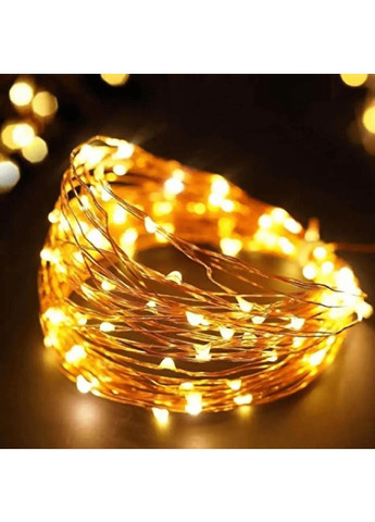 Світлодіодна внутрішня кімнатна гірлянда нитка роса на ялинку з роботою від мережі 20 м 200 LED (478707-Prob) Тепла біла Unbranded (308894407)