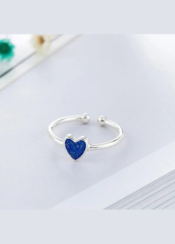 Мила каблучка з блакитним сердечком, каблучка з синім серденьком, кільце, колечко, подарунок, прикраса Fashion Jewelry (337718750)