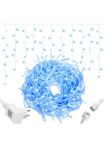Гірлянда бахрома вулична (зовнішня) 20 м 500 LED + Flash Blue Springos CL0518 (275095076)